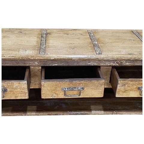 Mobile Basso Artigianale In Legno 165-175x45x57h Cm - Foto 7