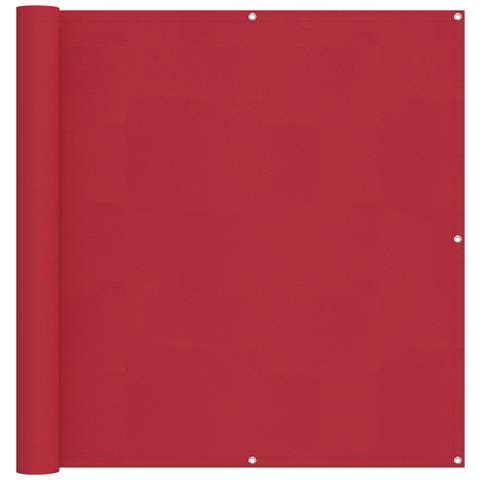 Schermo da balcone Rosso 110 x 200 cm Tessuto Oxford - Foto 1