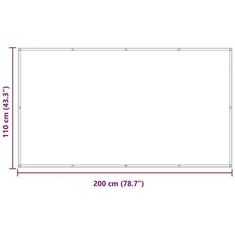 Schermo da balcone Rosso 110 x 200 cm Tessuto Oxford - Foto 7