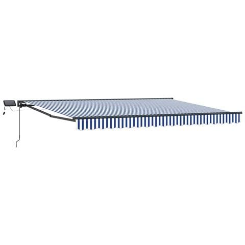 Cornice per Tenda Manuale con LED Blu e Bianco 4 × 3,5 m - Foto 1
