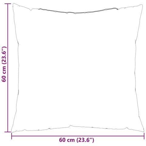 Cuscino da Esterno 4 pcs Grigio a quadri 60 x 60 cm Tessuto - Foto 8