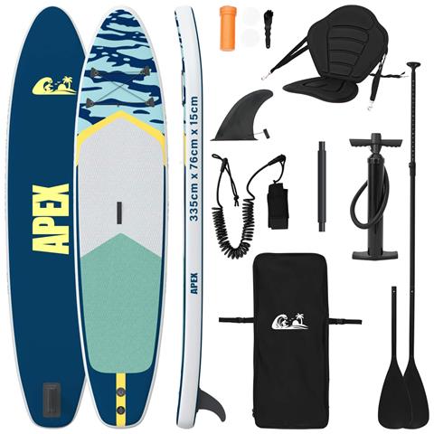 SUP Board con Seggiolino 2-in-1 APEX 335 x 76 x 15 cm Blu per - Foto 1