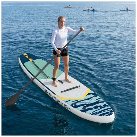 SUP Board con Seggiolino 2-in-1 APEX 335 x 76 x 15 cm Blu per - Foto 2
