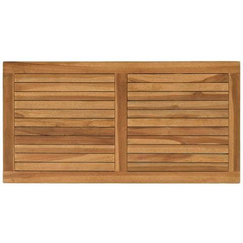 Piano del tavolo Rettangolare Legno di teak solido Naturale - Foto 1