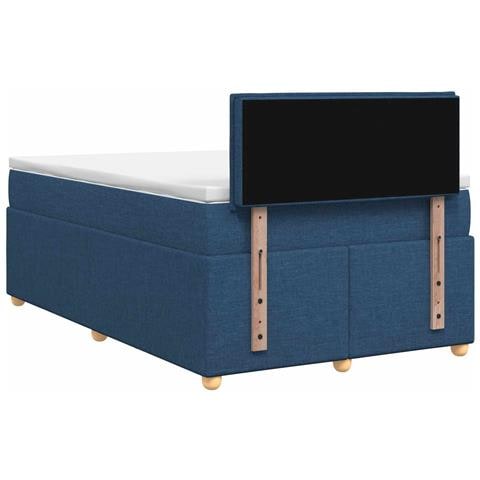 Letto box spring con materasso Blu 120 x 190 cm Tessuto - Foto 9