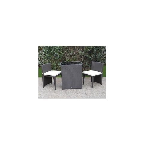 Salotto Polyrattan ''tavolara'' Marrone Set3pz - Foto 1