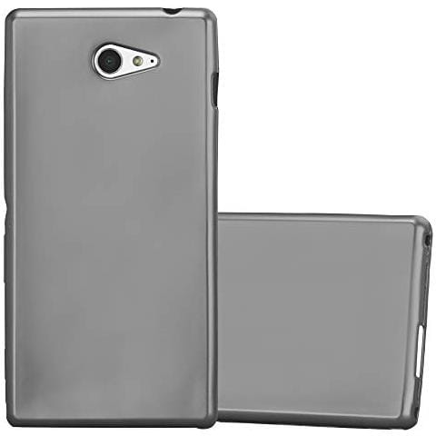 Custodia Compatibile Con Sony Xperia M2 / M2 Aqua In Grigio Metallico - Coperchio Protettivo In Silicone Tpu Flessibile - Foto 1