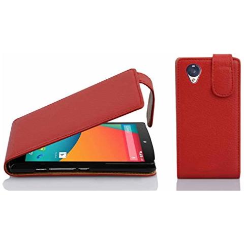 Cadorabo Custodia Compatibile Con Lg Nexus 5 In Rosso Cremisi - Coperchio Protettivo In Design Flip Realizzato In Similpelle Testurizzata - Foto 1