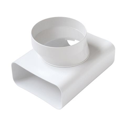 Raccordo A T Vt Per Passaggio Da Tubo Rettangolare A Tondo Per Tubo Cappa D125/150x70 Mm - Foto 4