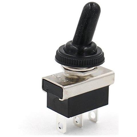 Metallo Interruttore A Leva Flick Vibrazione 12v 25a Spdt On Off On 3 Positon 3 Pin Per Precipitare Dellautomobile Chiara Con Tappo Impermeabile - Foto 4