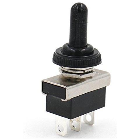 Metallo Interruttore A Leva Flick Vibrazione 12v 25a Spdt On Off On 3 Positon 3 Pin Per Precipitare Dellautomobile Chiara Con Tappo Impermeabile - Foto 1