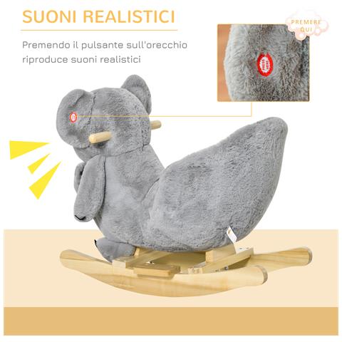 Dondolo Koala Per Bambini 18-36 Mesi - Grigio - Foto 6
