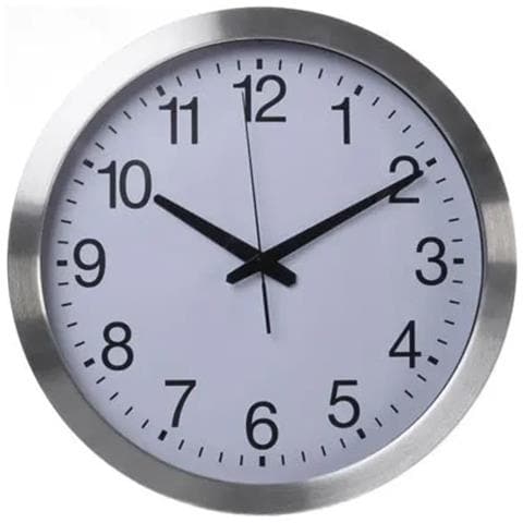 Orologio da Parete 40 cm Bianco e Argento - Foto 1