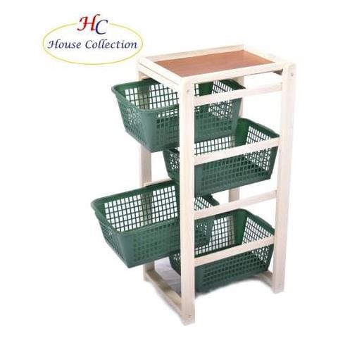 Carrello Woody 38x32x82h Legno Chiaro - Foto 1