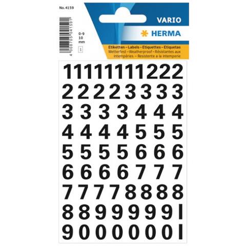 Etichette Numeri 10 Mm 71 Pezzi Nero - Foto 1