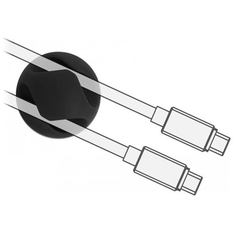 Portacavo Mini Set con 2 passacavi da 10 pezzi nero - Foto 2