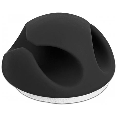 Portacavo Mini Set con 2 passacavi da 10 pezzi nero - Foto 1