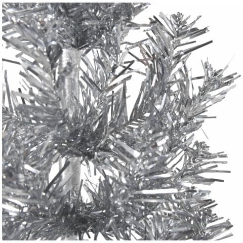 Albero Natale Artificiale Sottile A Metà Supporto Argento 210cm - Foto 2
