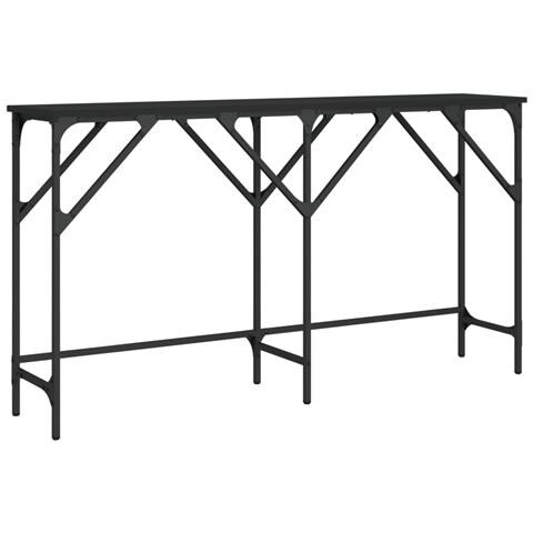 Tavolino Consolle Nero 140x29x75 Cm In Legno Multistrato - Foto 2
