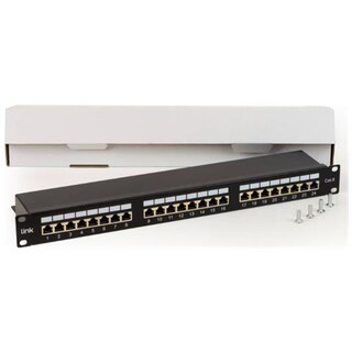 Equip Pannello Patch 48 Porte Keystone Cat.6 - Non Schermato, 19", 1U, Nero RAL 9005, Con Asta Di Supporto