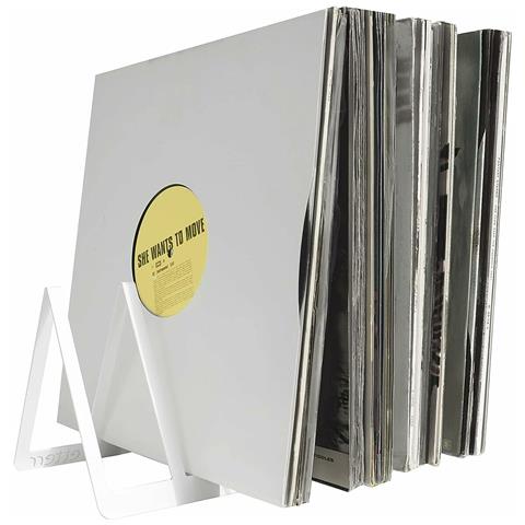 Espositore Da Bancone Dischi In Vinile Bianco Nero Acciaio Al Carbonio 30 X 15 X 15 Cm (2 Unità) - Foto 1
