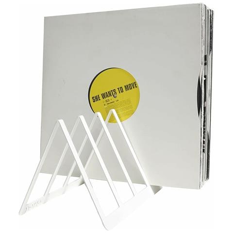 Espositore Da Bancone Dischi In Vinile Bianco Nero Acciaio Al Carbonio 30 X 15 X 15 Cm (2 Unità) - Foto 4