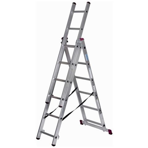 Scala Pieghevole A 6 Scalini 30368 Argentato Acciaio - Foto 1