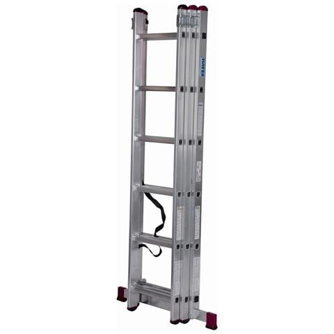 Scala Pieghevole A 6 Scalini 30368 Argentato Acciaio - Foto 2