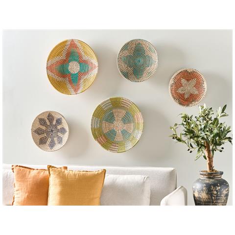 Set Di 5 Decorazioni Murali Alga Marina Multicolore Sonla - Foto 1