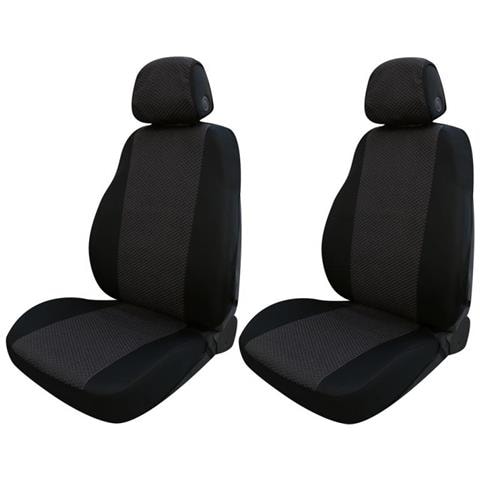 Serie Completa Coprisedili Fast&smart Tg. Speciale Tess. Misto Cotone Antracite /nero - Foto 2