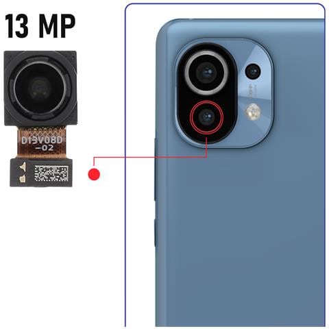 Fotocamera Posteriore Ultra Grandangolo 13mp Per Xiaomi Mi 11 5g - Foto 4