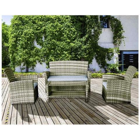 Salotto Set Da Esterno Giardino Con Poltrone Divano E Tavolo In Rattan Century - Foto 2