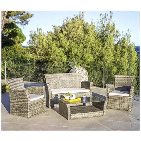 Salotto Set Da Esterno Giardino Con Poltrone Divano E Tavolo In Rattan Century - Foto 7