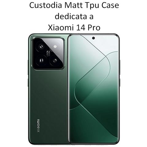 Custodia Tpu Silicone Cover Case Per Xiaomi 14 Pro Black - Foto 2