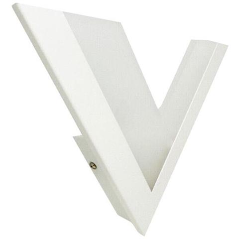 Applique Led Luce Bianca Calda Naturale Lampada A V In Vetro Da Parete 9 W - Foto 2