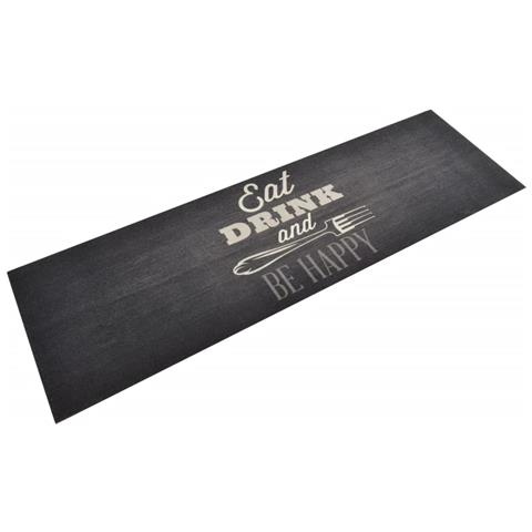 Tappeto Da Cucina Lavabile Nero Cucina 60x180 Cm Velluto - Foto 1