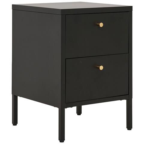 Comodino Dalby - Nero - Metallo - 40x40x60 Cm - Foto 2