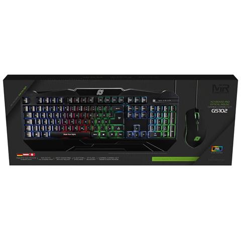 MRGS102 tastiera Mouse incluso Gaming USB QWERTZ Tedesco Nero - Foto 2
