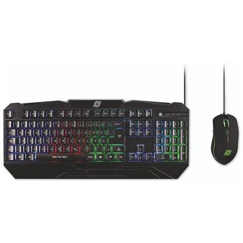 MRGS102 tastiera Mouse incluso Gaming USB QWERTZ Tedesco Nero - Foto 1