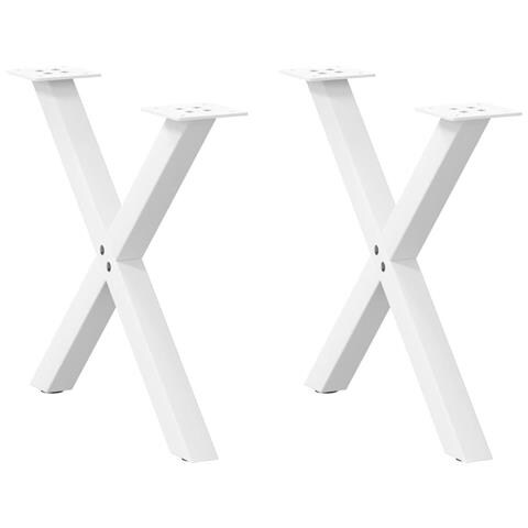 Gambe Tavolino Caffè A X 2 Pz Bianco 50x(42-43) Cm Acciaio - Foto 1