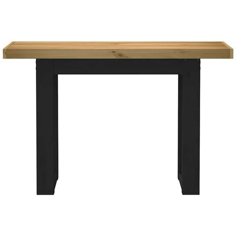 Tavolo Consolle Noain Gambe Forma U 120x30x75 Cm Legno Massello - Foto 3