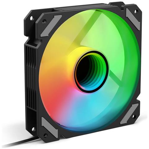 Ventola Shark Mirror Pwm Rgb 120x120x25mm Black - Foto 1