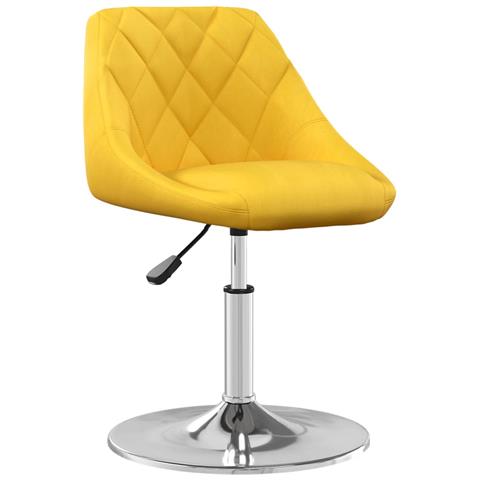 Sedie Da Pranzo Girevoli 6 Pz Giallo Senape In Velluto - Foto 2