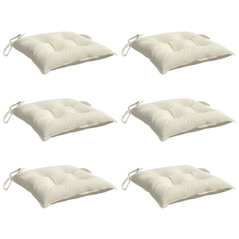 Lusso Casadino -  Cuscini Per Sedia 6pz Bianco Crema 40x40x7 Cm In Tessuto Oxford - Foto 2