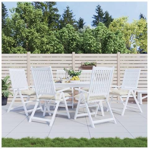 Lusso Casadino -  Cuscini Per Sedia 6pz Bianco Crema 40x40x7 Cm In Tessuto Oxford - Foto 8