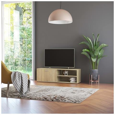 Mobile Porta Tv Rovere Sonoma 120x34x37 Cm In Legno Multistrato - Foto 8