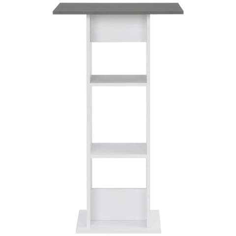 Tavolo Da Bar Bianco E Grigio Antracite 60x60x110 Cm - Foto 1
