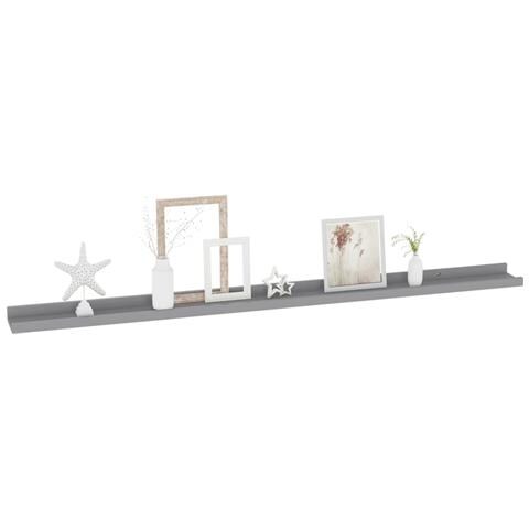 Lusso Casadino - Mensole Da Parete 2 Pz Grigie 115x9x3 Cm - Foto 2