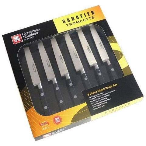 Set Di 6 Coltelli Da Bistecca Con Lame Nere Lisce - 658502-1 - Foto 2