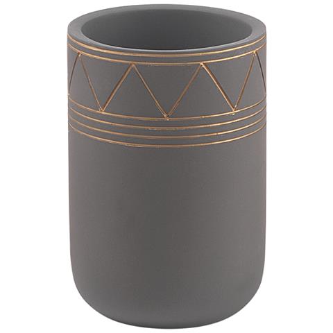 Portaspazzolini D'appoggio In Cemento 8798 Gedy Serie Calipso Grigio - Foto 1